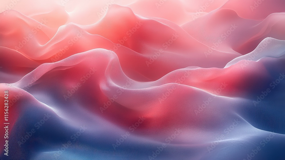 Fototapeta premium Vibrant Red and Blue Background with Flowing White and Red Wave Creating Dynamic Artistic Composition Evoking Energy and Movement in Abstract Design