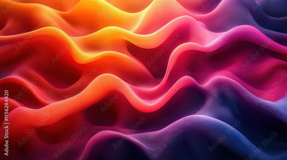Vibrant Flowing Fabric Waves in Rich Colors Creating an Artistic Display of Motion and Texture Evoking Emotion and Energy in a Dynamic Composition Vibrant Flowing Fabric Waves in Rich Colors Creating an Artistic Display of Motion and Texture Evoking Emotion and Energy in a Dynamic Composition