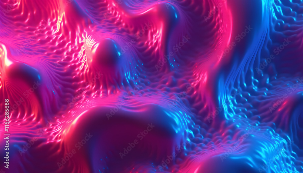 Obraz premium Abstract 80s Shapes with Vibrant Cyan and Magenta Highlights