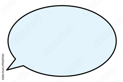 楕円のシンプルなふきだしイラスト