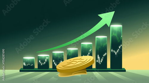 Bullish Stock Market Surge with Optimism and Growth photo