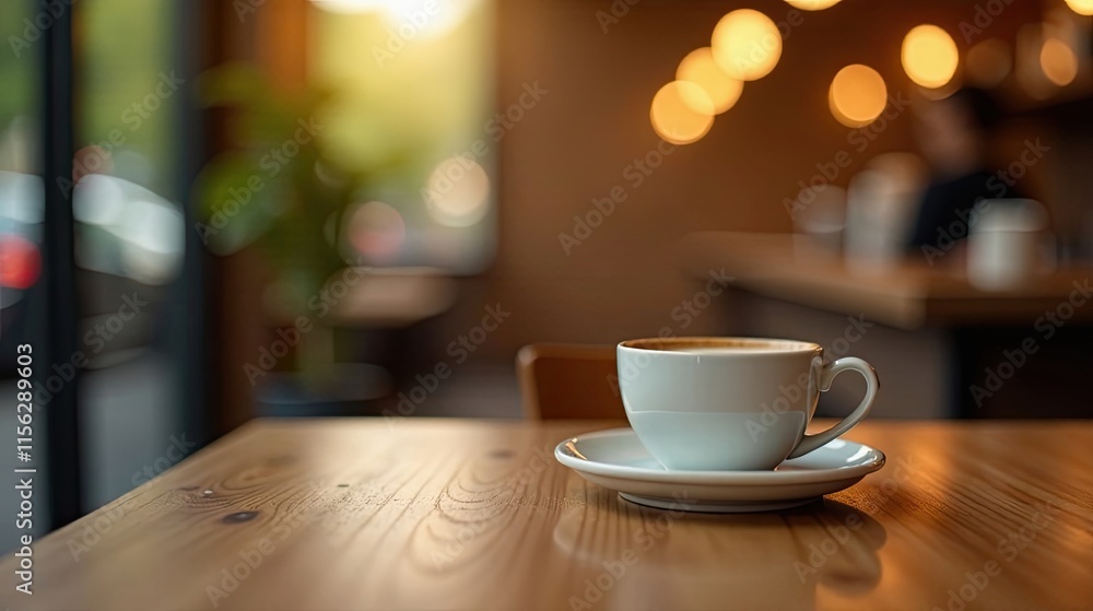 Aromatic Coffee in a Cozy Cafe Setting, Perfect for a Relaxing Moment Aromatic Coffee in a Cozy Cafe Setting, Perfect for a Relaxing Moment