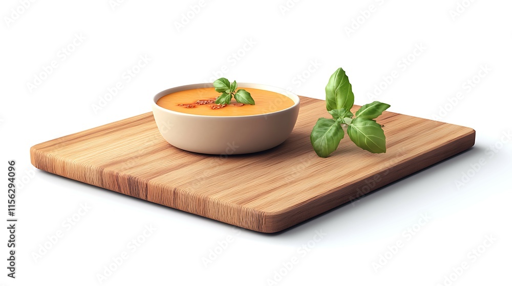Pumpkin soup in a wooden bowl isolated on white background. Pumpkin soup in a wooden bowl isolated on white background.