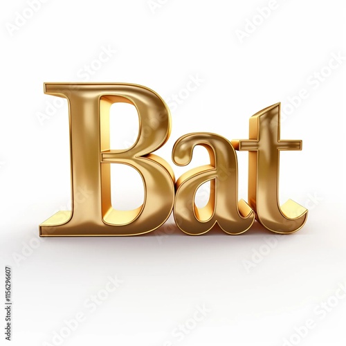 Wallpaper Mural 3d golden text with gold Torontodigital.ca