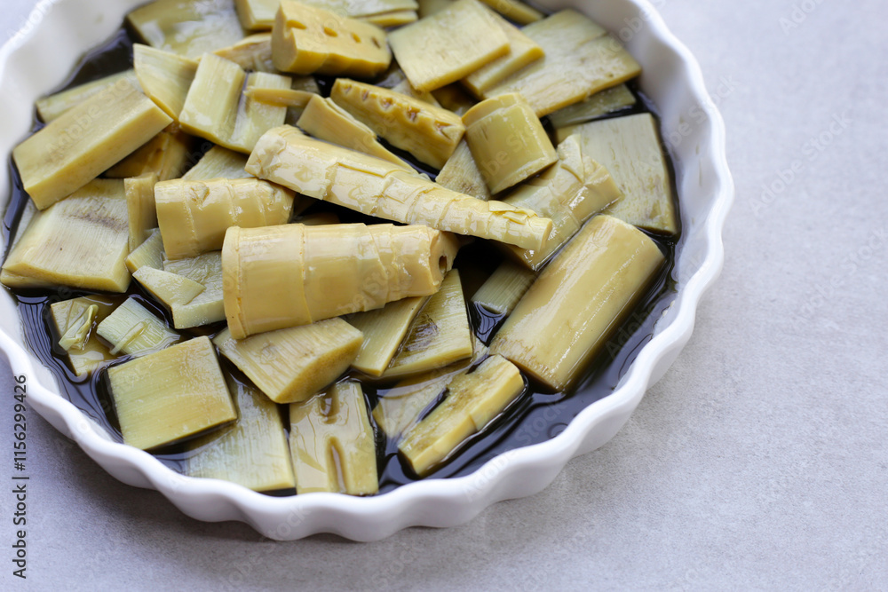 Bamboo shoot in tiliacora triandra juice Bamboo shoot in tiliacora triandra juice