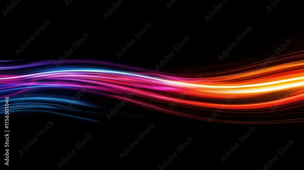 Abstract Vibrant Neon Light Streaks, Glowing Colorful Waves, Dynamic Energy Background Abstract Vibrant Neon Light Streaks, Glowing Colorful Waves, Dynamic Energy Background