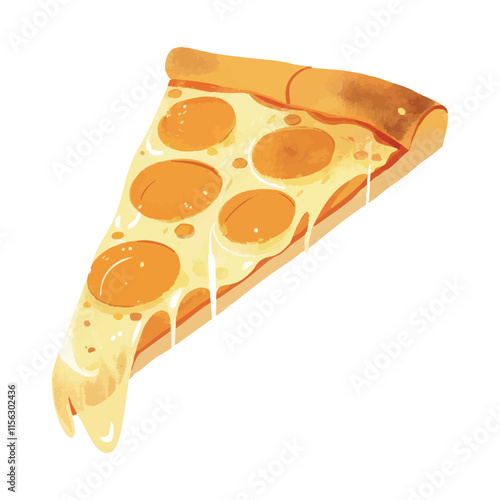 Delicious Pizza – Vector Illustration for Meal and Food Design