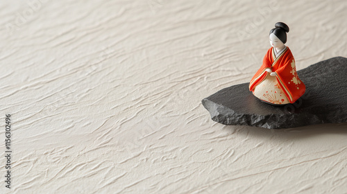 Minimalist Japanese Doll Background