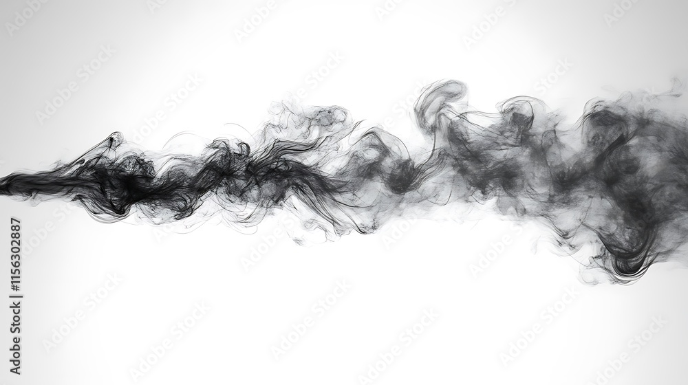 Abstract Black Smoke Swirling Design Abstract Black Smoke Swirling Design