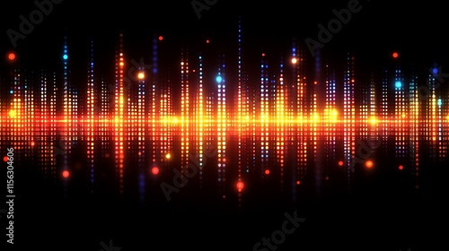 Abstract Colorful Lightwave Audio Visualizer Design