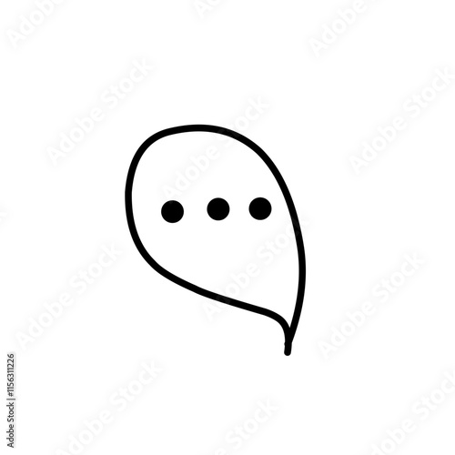 speech bubble with ellipses