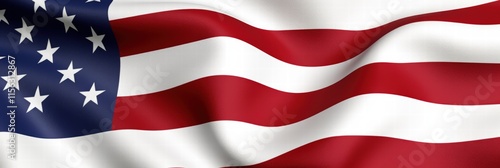 Free Download Detailed 3D Rendering of the American Flag Displaying Waves of Red and White Stripes Along with Blue Field of Stars in High-Resolution Format for Stock Photography Use - GFXLoad