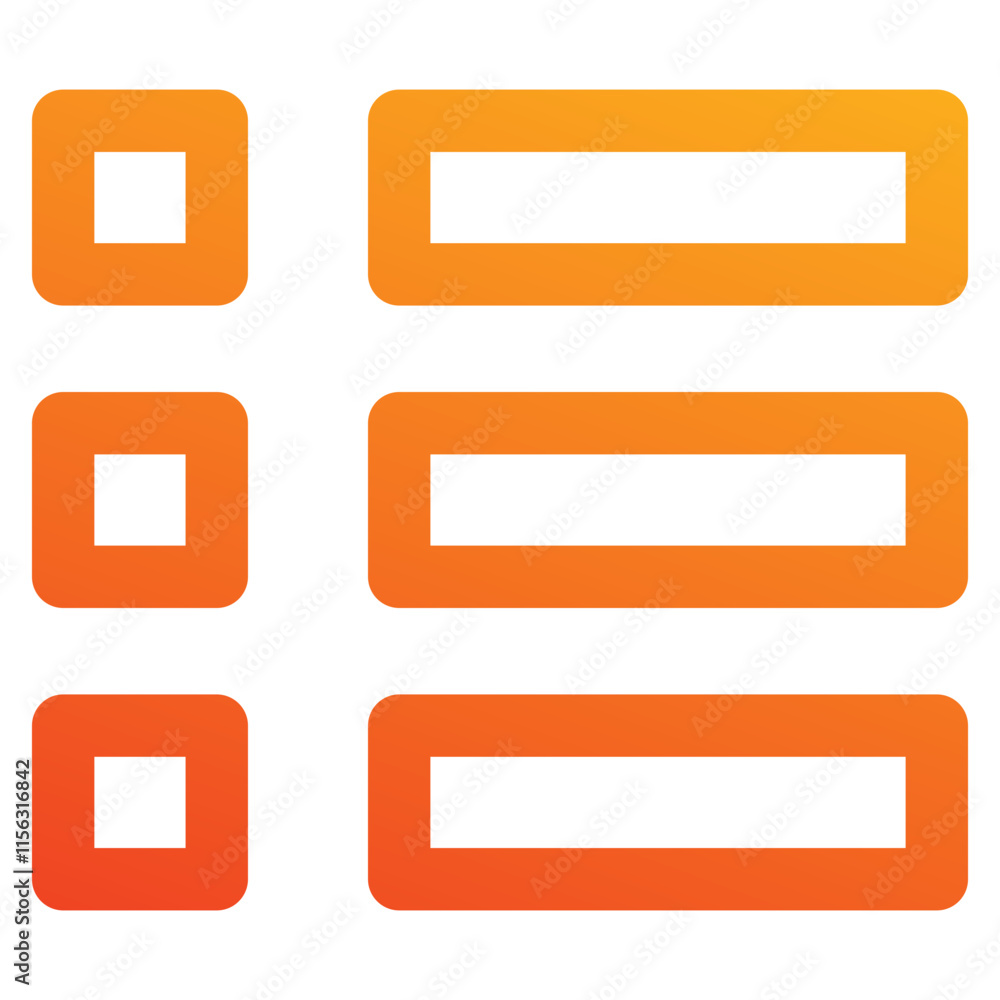 List icon element for design List icon element for design