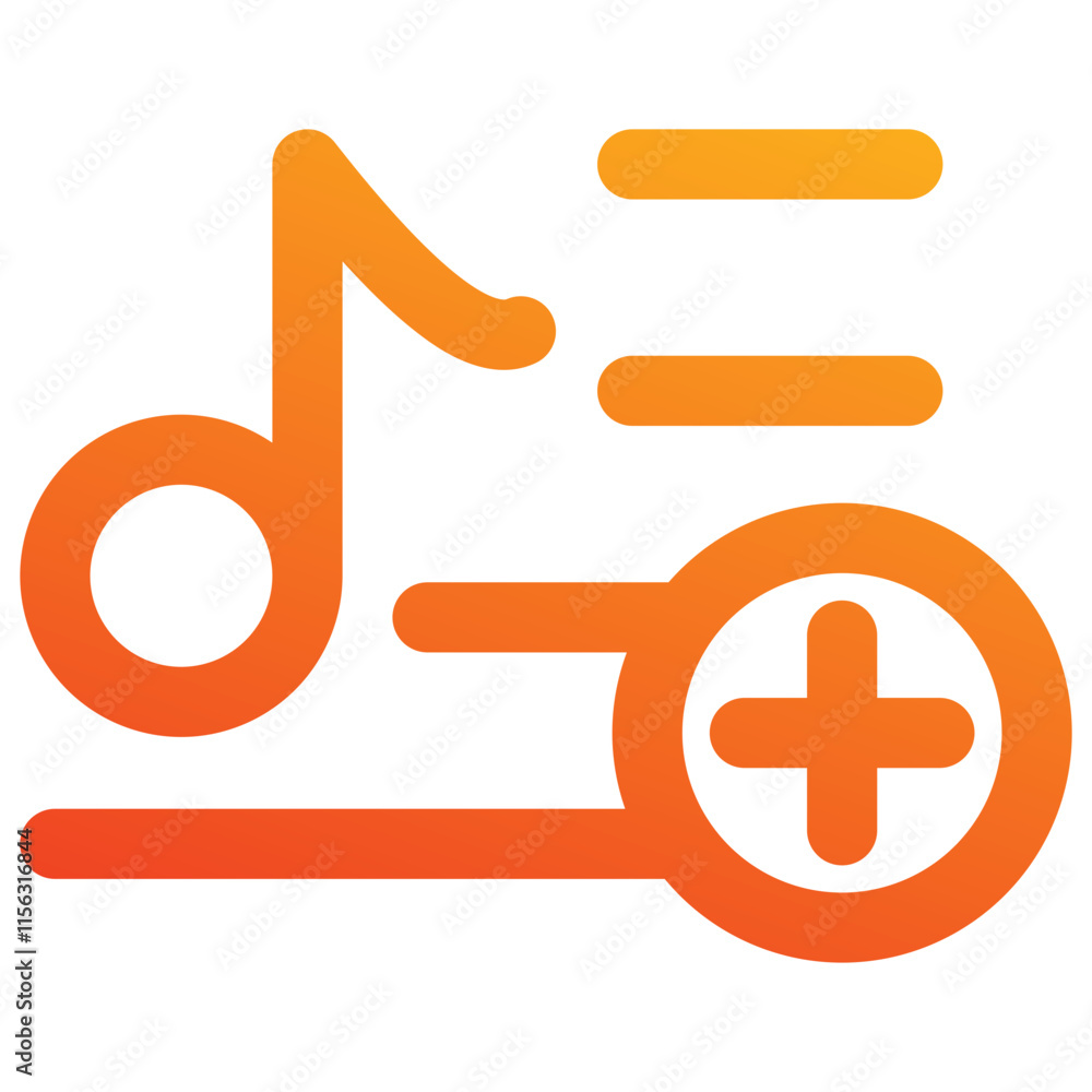 Add to Playlist icon element for design Add to Playlist icon element for design