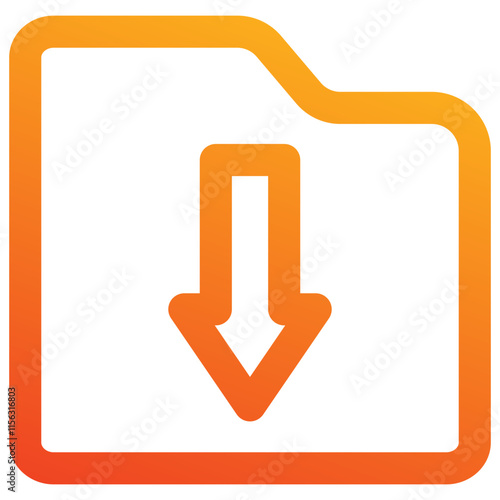 folder Download icon element for design