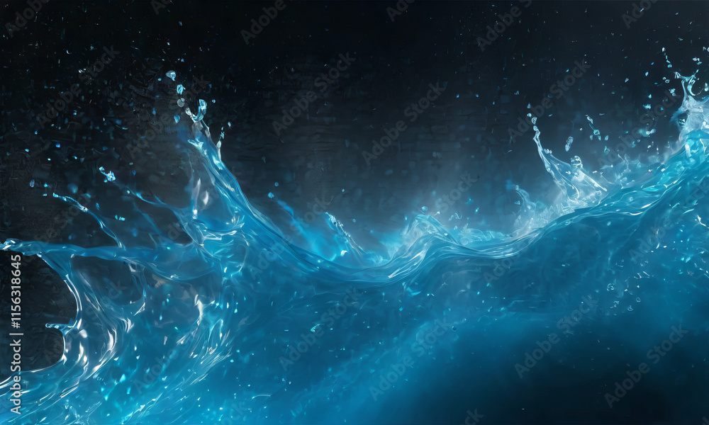 Abstract background water splashes with backlight Abstract background water splashes with backlight