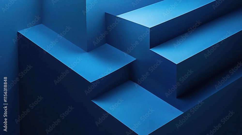 Abstract Blue Geometric Layers With Diagonal Overlay Background Abstract Blue Geometric Layers With Diagonal Overlay Background