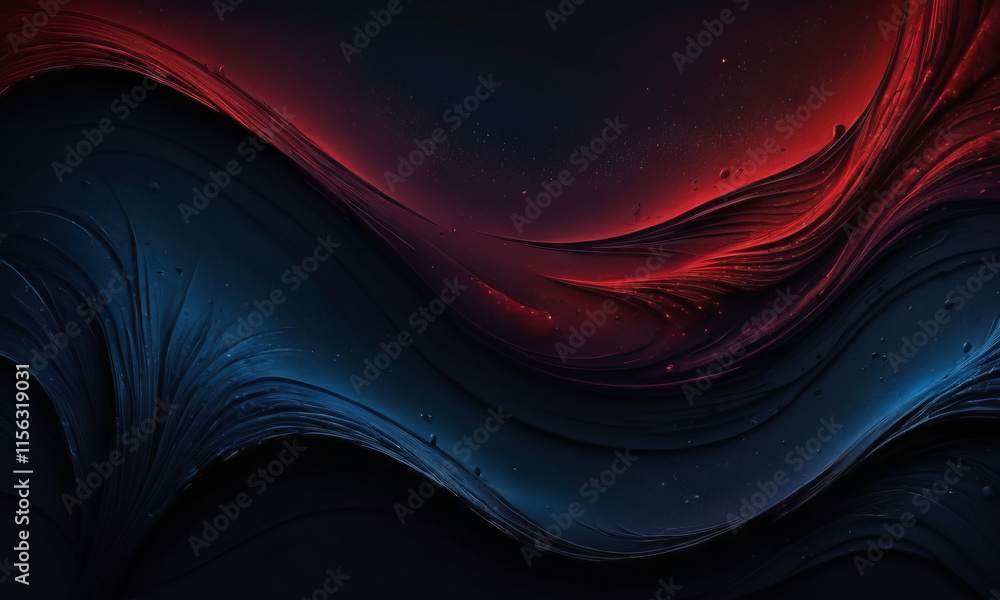 Obraz premium abstract background, landscape and sky in red and blue tone
