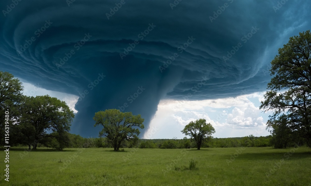 멋진 토네이도 풍경 구름