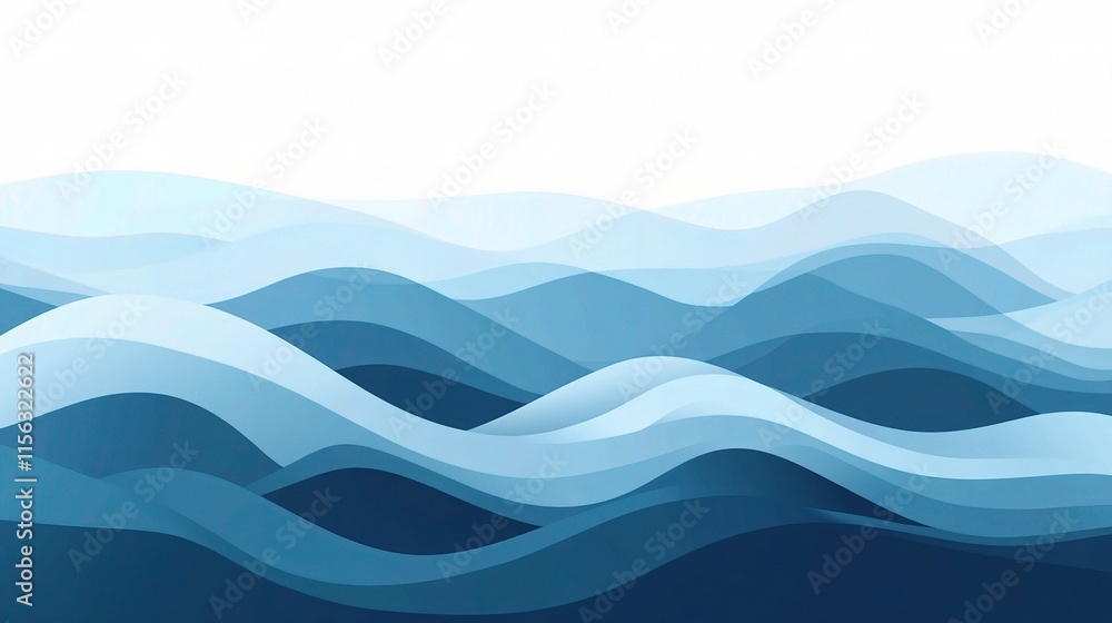 Abstract Background in Varying Shades of Blue Waves and Patterns Abstract Background in Varying Shades of Blue Waves and Patterns