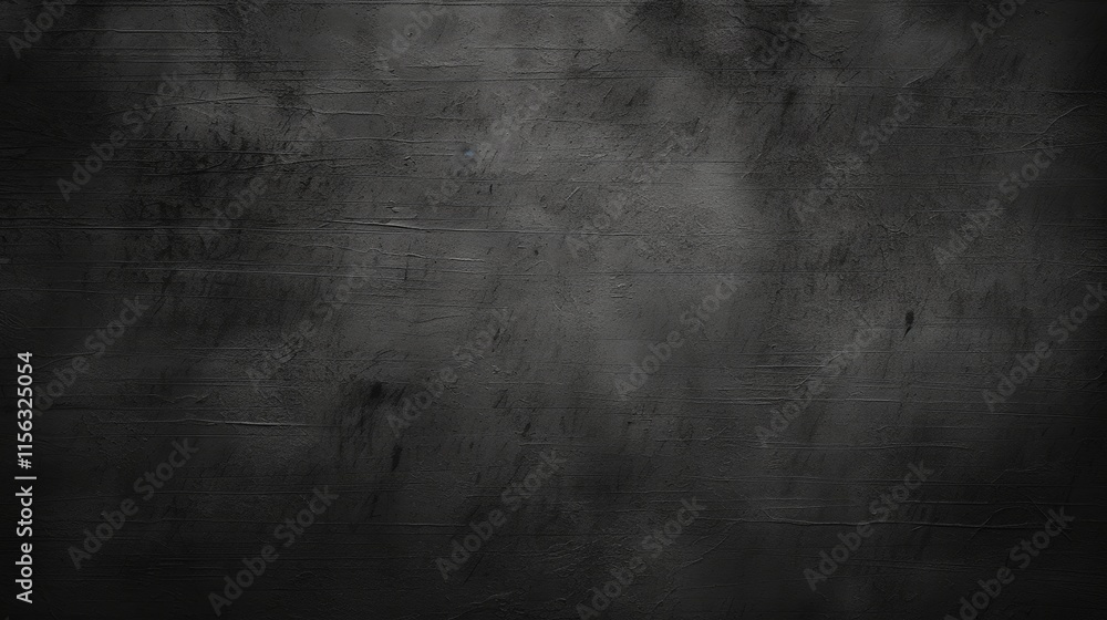 Fototapeta premium Dark Black Scratched Metal Surface with Textured Finish for Background or Overlay Use in Graphic Design and Creative Projects