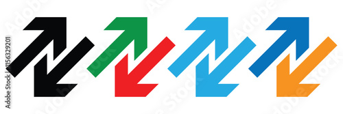 Trading arrow. Left right arrows vector icon. Transfer arrows icon. Exchange arrows icon. Left right arrow icon. 