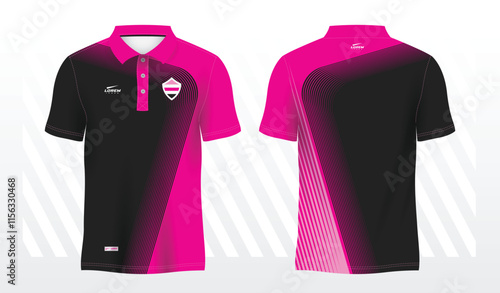 pink and black t-shirt sport jersey design