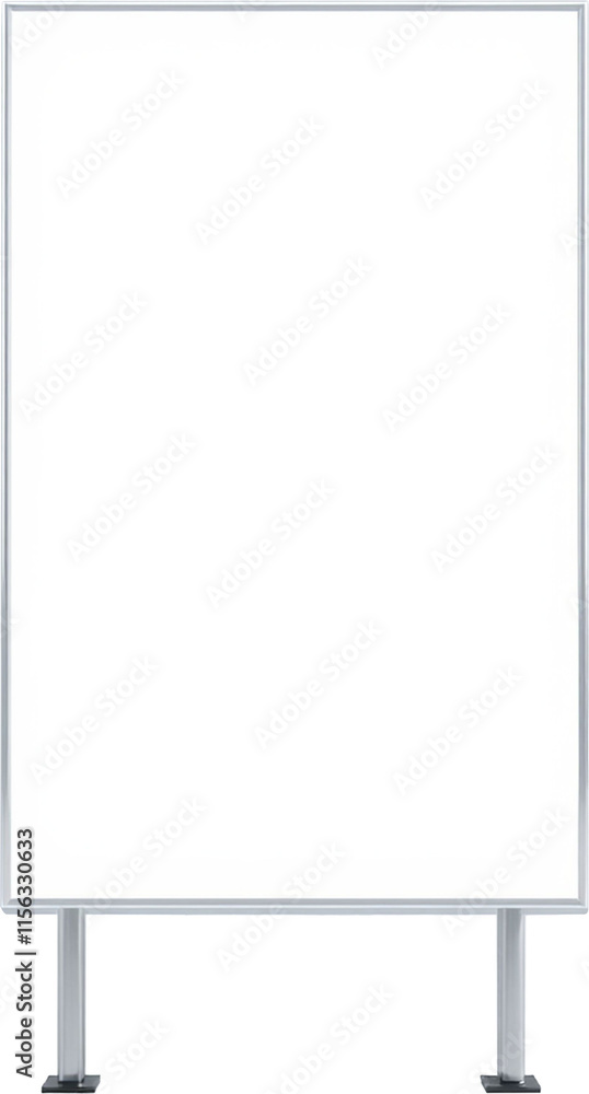 blank billboard isolated on transparent background.generative AI blank billboard isolated on transparent background.generative AI