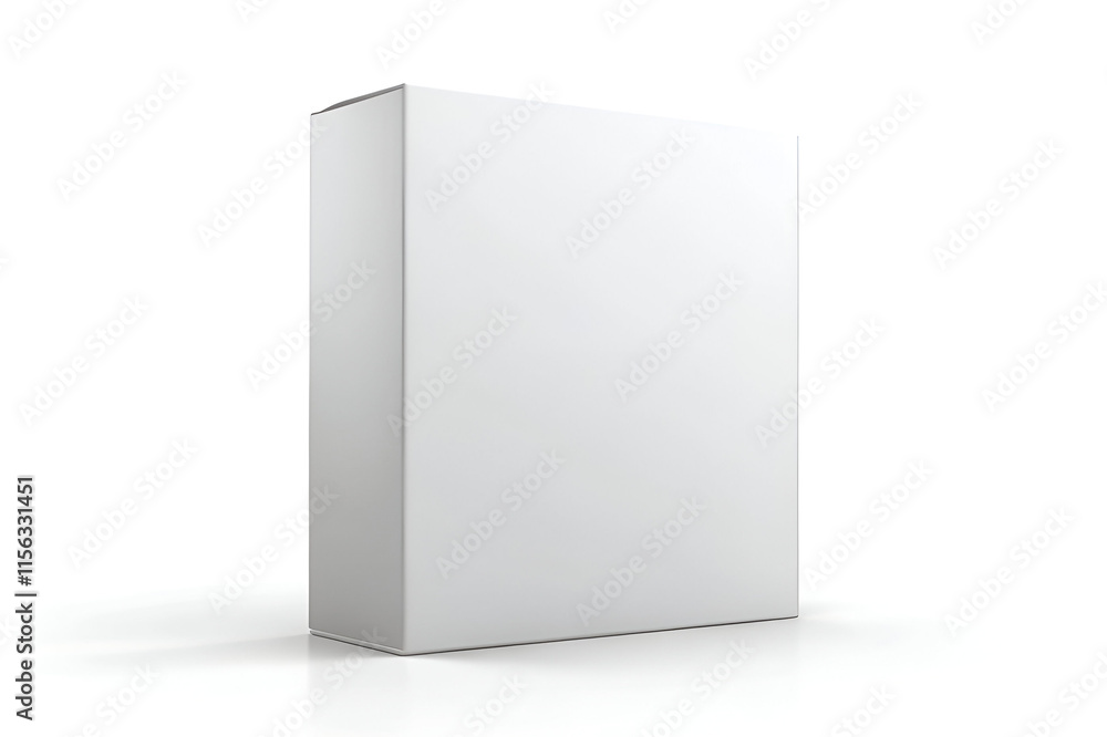 Minimalist blank cereal box mockup, Product packaging cardboard box isolated on white background Minimalist blank cereal box mockup, Product packaging cardboard box isolated on white background