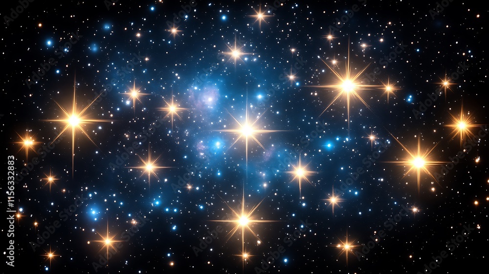 Celestial canvas of vibrant stars and cosmic dust Celestial canvas of vibrant stars and cosmic dust