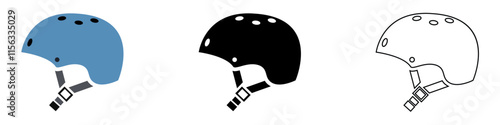 bicycle helmet vector pictogram sign icon symbol ui and ux design, glyphs and stroke line	

