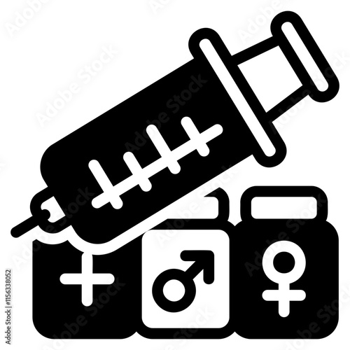 Hormone glyph icon