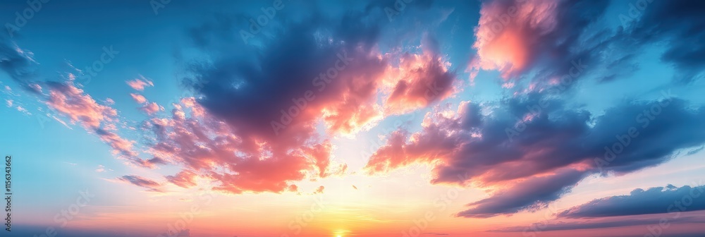 Breathtaking Sunset Over a Vibrant Sky Illuminated by Soft Pastel Colors and Dramatic Clouds Perfect for Nature Lovers and Photography Enthusiasts Breathtaking Sunset Over a Vibrant Sky Illuminated by Soft Pastel Colors and Dramatic Clouds Perfect for Nature Lovers and Photography Enthusiasts