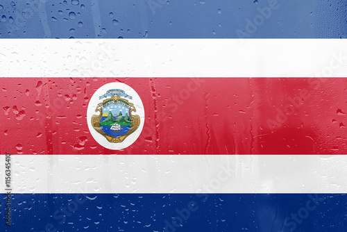 costa rica The round Dutch flag icon is a patriotic symbol of the Netherlands photo