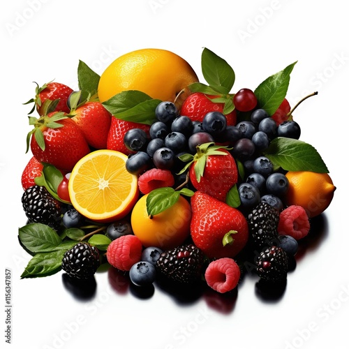 Wallpaper Mural fruits isolated on white Torontodigital.ca