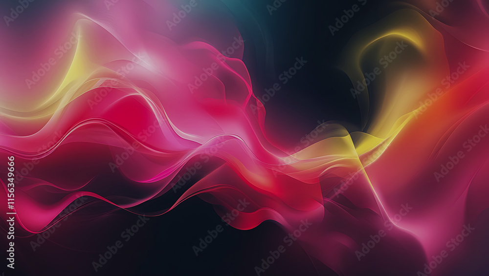 Obraz premium Blur colorful rainbow crystal light leaks on black background.