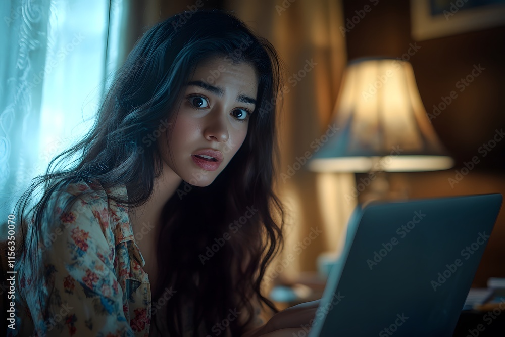 A close-up portrait of a beautiful brunette woman with dark eyes and flowing hair, her face capturing a thoughtful expression A close-up portrait of a beautiful brunette woman with dark eyes and flowing hair, her face capturing a thoughtful expression