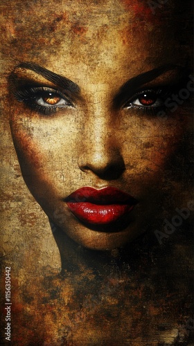 A Dramatic Portrait Of A Woman With Intense Eyes