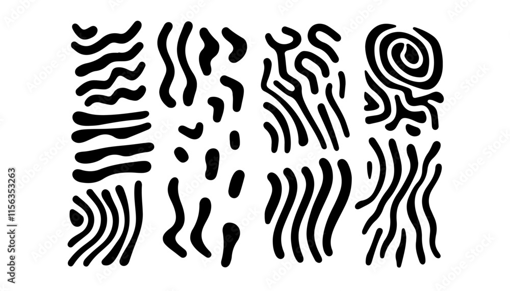 Organic Abstract Waves Line Art Design Organic Abstract Waves Line Art Design