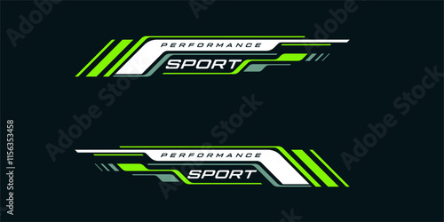Wrap Design for Car Vector. Sport stripes, racing vehicle stickers. Racing stickers for tuning