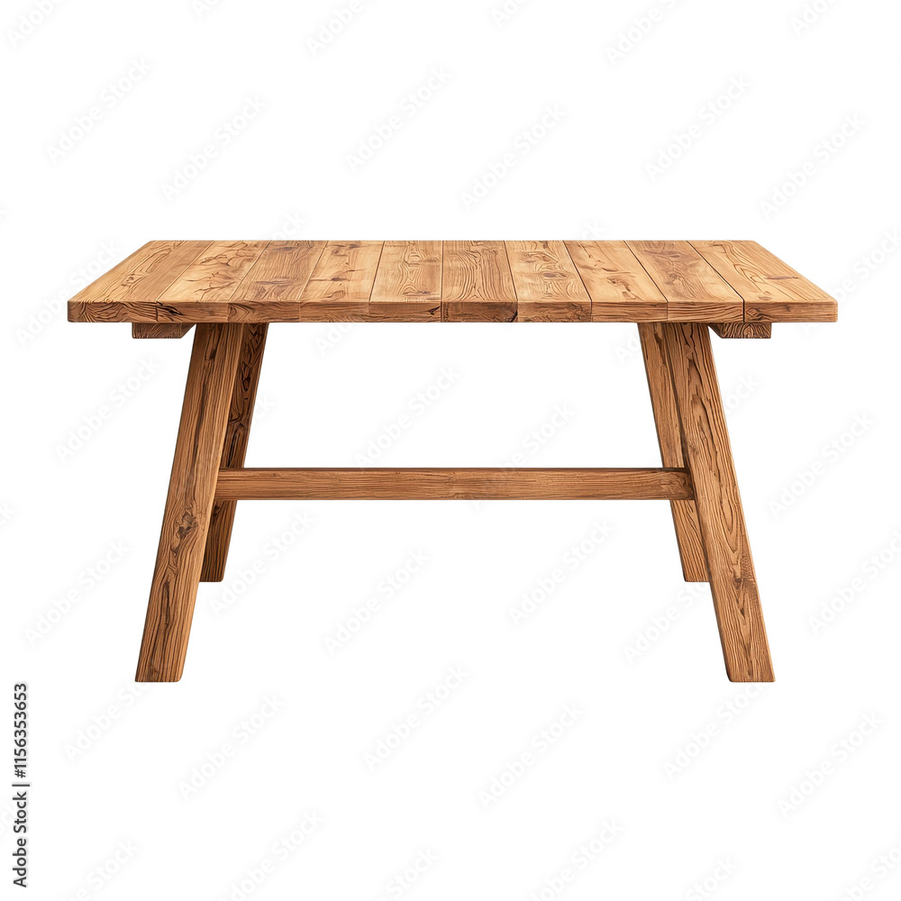 Simple Wooden Table with Clean Lines and Smooth Finish Simple Wooden Table with Clean Lines and Smooth Finish