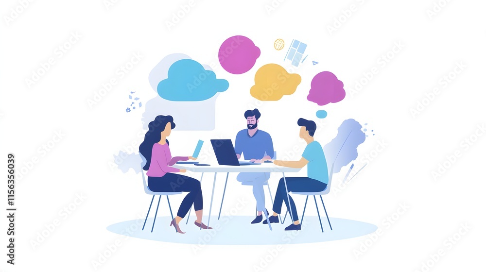 Team Brainstorming Collaboration Ideas Project Meeting Team Brainstorming Collaboration Ideas Project Meeting