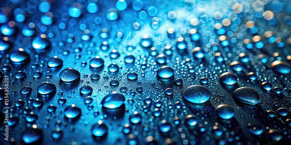 Blue Frosted Glass Texture Background, Water Droplets, Low Light Photography, Macro Shot, Abstract Blue Frosted Glass Texture Background, Water Droplets, Low Light Photography, Macro Shot, Abstract