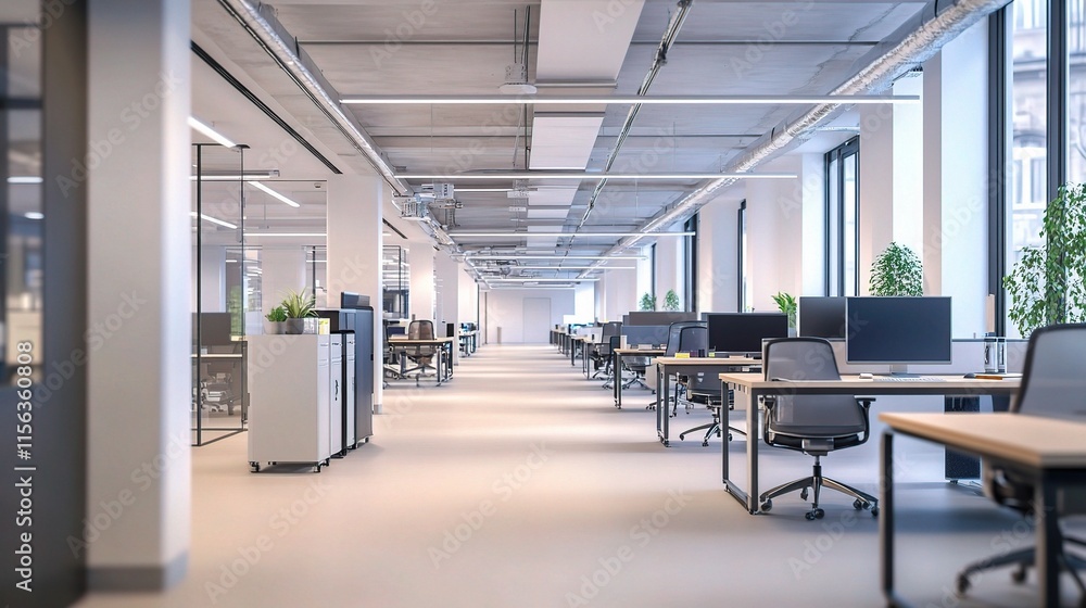 Bright Open Office Space with Modern Design and Natural Light Bright Open Office Space with Modern Design and Natural Light
