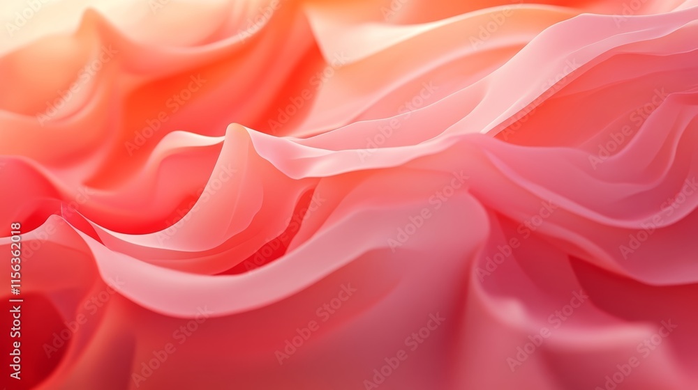 Soft pink and orange fabric waves create a dreamy, elegant abstract background with flowing textures. Soft pink and orange fabric waves create a dreamy, elegant abstract background with flowing textures.