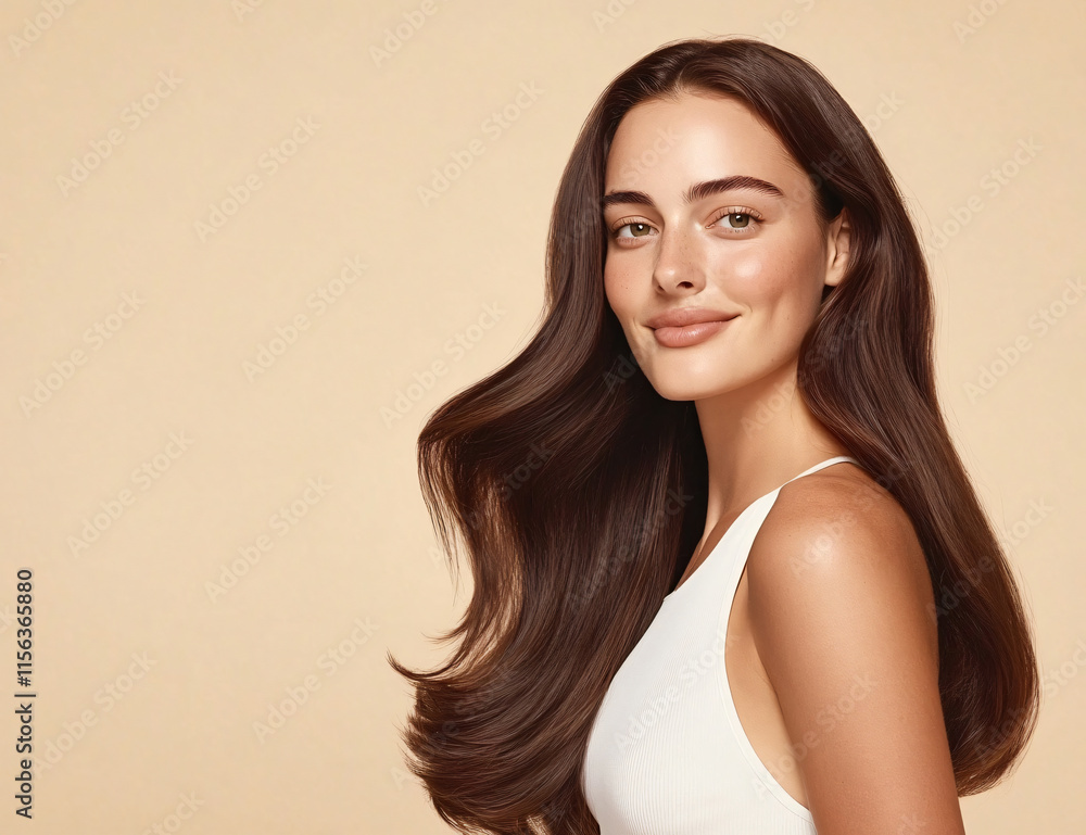 Portraits of beautiful European women with curly hair Portraits of beautiful European women with curly hair