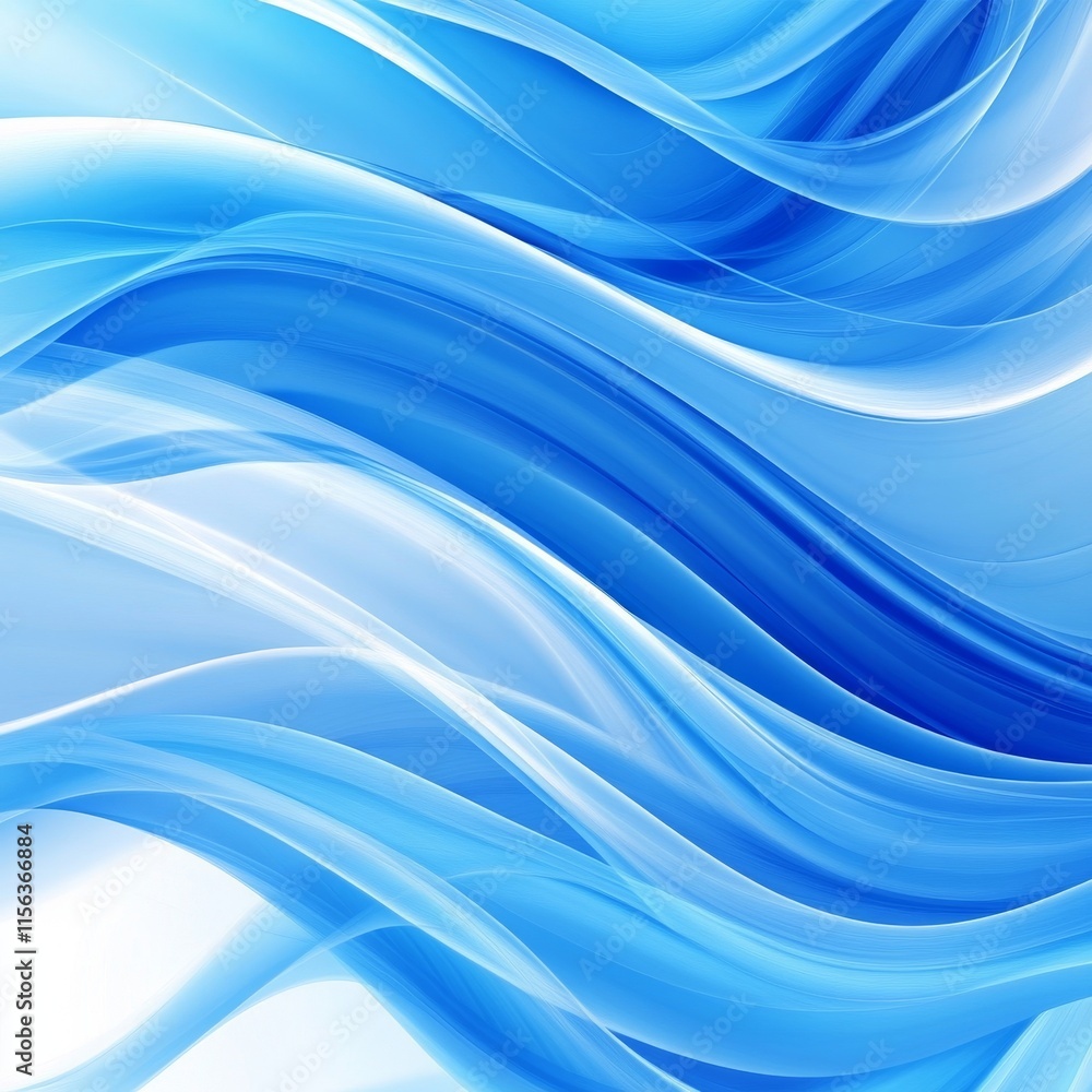 A blue and white background with a blue wave. The wave is very long and has a lot of detail