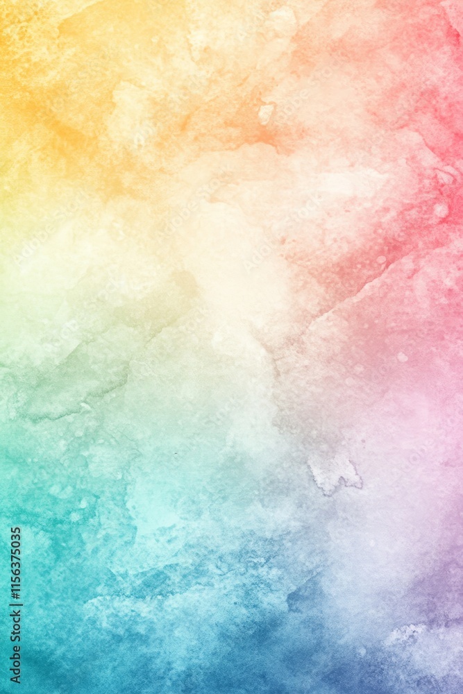 Obraz premium Colorful watercolor texture featuring a rainbow gradient, perfect for creative backgrounds and artistic projects.
