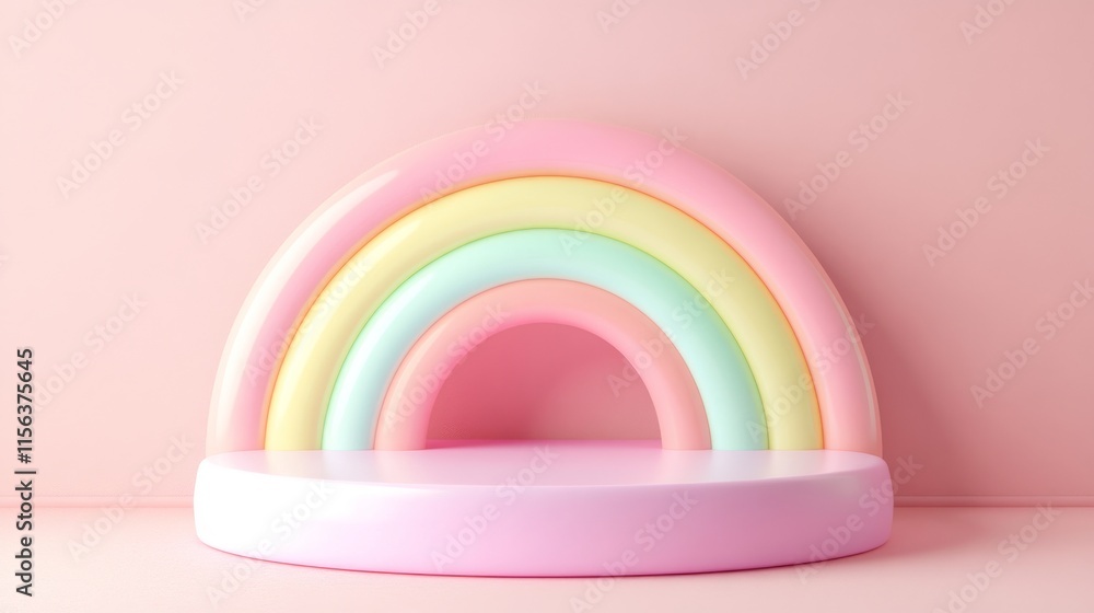 Fototapeta premium bubbles in the shape of a rainbow