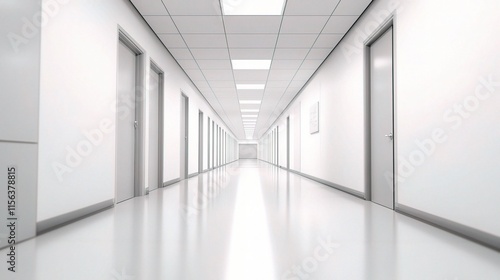 Wallpaper Mural Sleek Modern Office Corridor with Long Views and Clean Design Torontodigital.ca